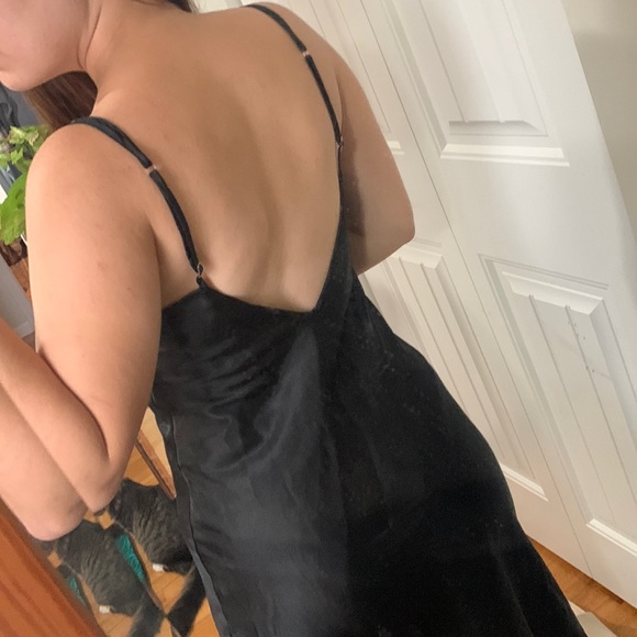 Midi black slip dress - Picture 3 of 4